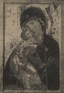 Византийская икона XI в. (т. н. "Владимирская богоматерь"). Москва. Государственная Третьяковская галлерея