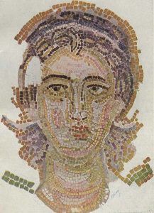 Голова ангела. Византийская мозаика церкви в Никее